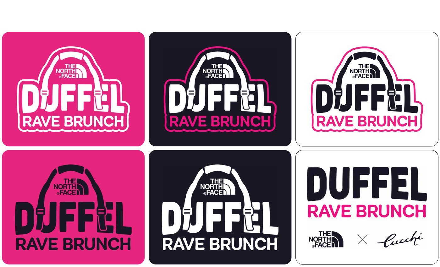 Varianti colore del logo TNF Duffel Rave Brunch